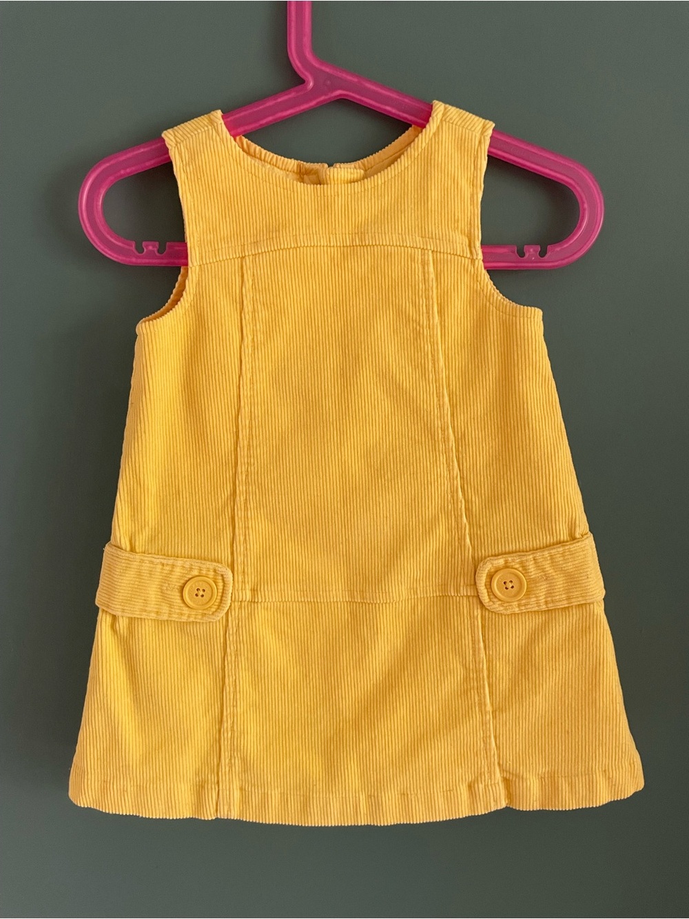 Baby GAP Yellow Corduroy Toddler Dress